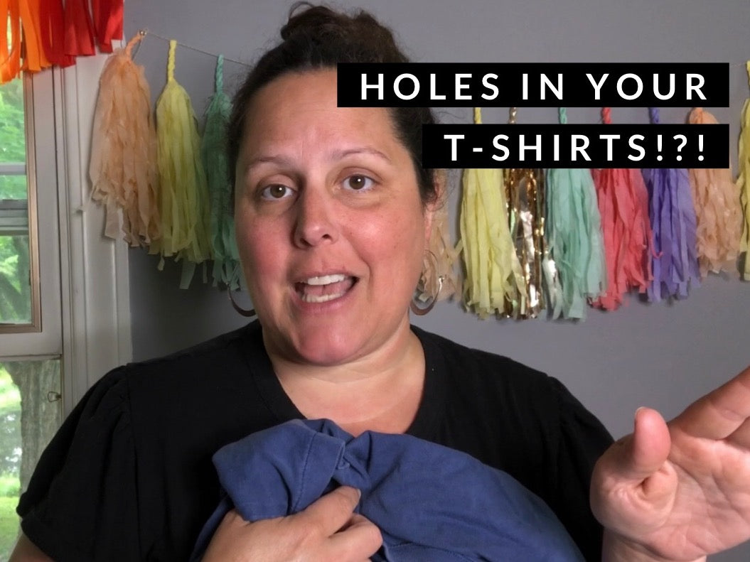 What if your t-shirt has holes?! We can repair it!!