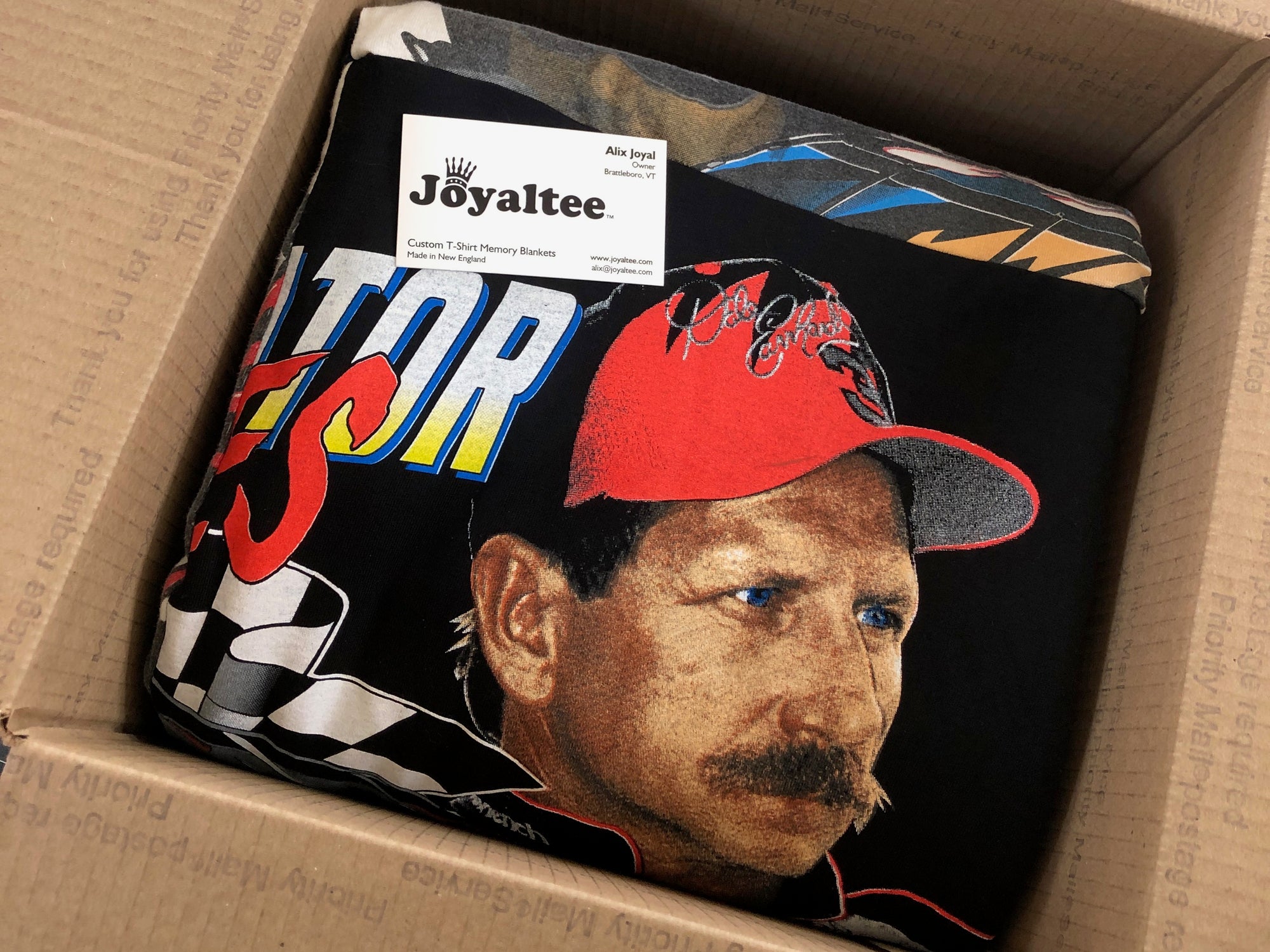 Dale Earnhardt #3 NASCAR Upcycled T-Shirt Memory Blanket from my Client's Favorite old t's.